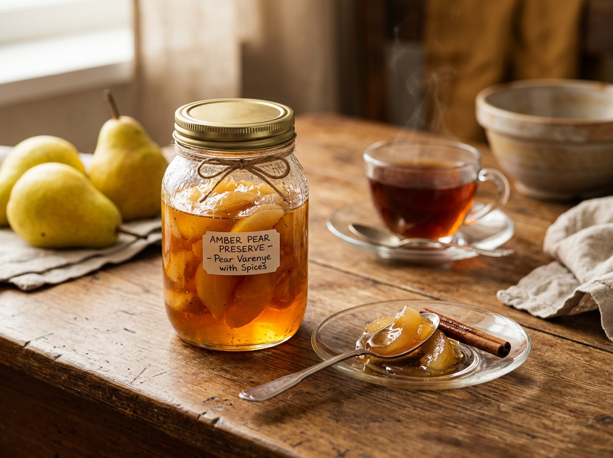 Amber Pear Preserve (Pear Varenye) 🍐🍯✨