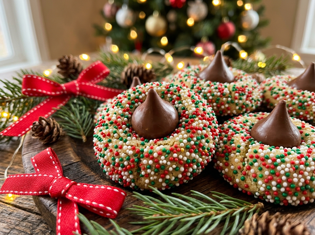 Christmas Sugar Kiss Cookies 🎅🎉
