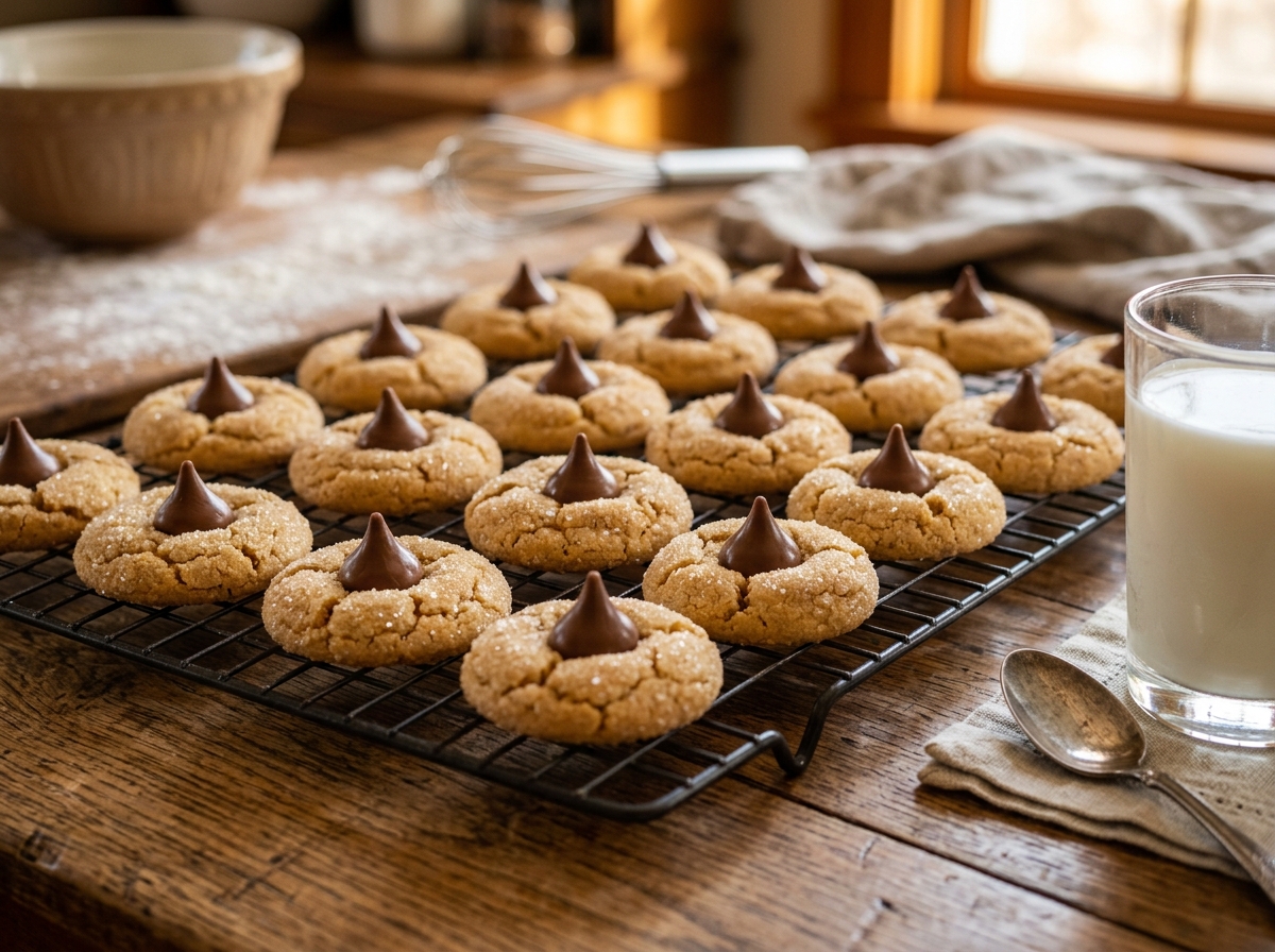Classic Peanut Butter Kiss Cookies (Peanut Butter Blossoms) 🥜🍪