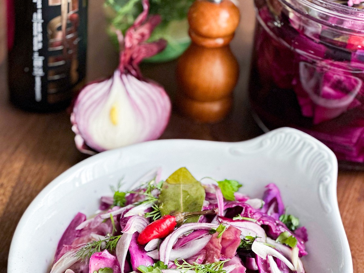 Crunchy Red Cabbage Pickles 💜✨