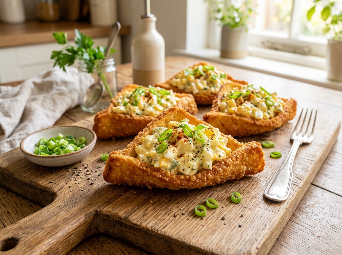 Creamy Dijon Egg Salad Cucumber Boats