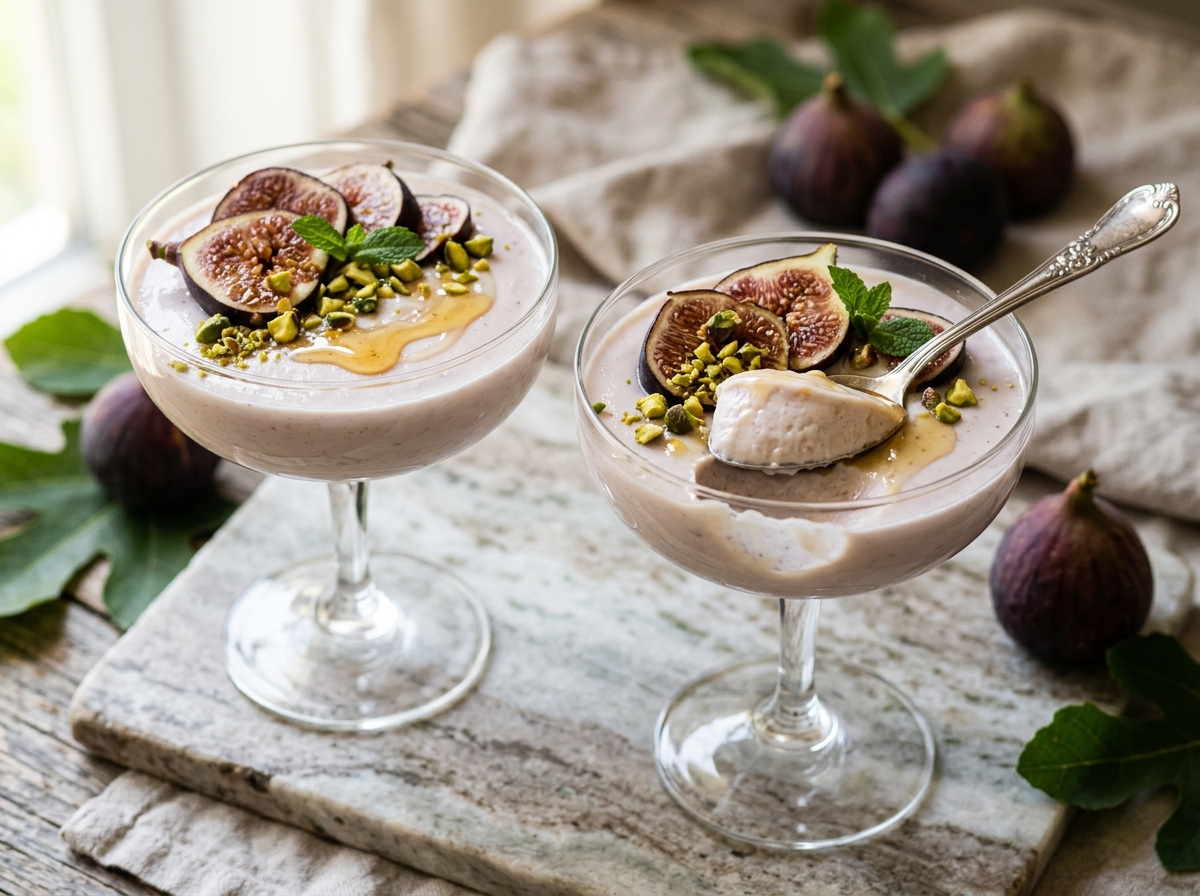 2-Ingredient Silky Fresh Fig Custard