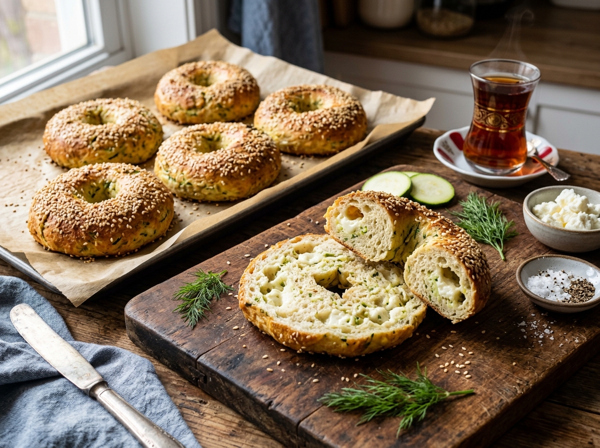 Gluten-Light Zucchini Bagel 🥯🥒✨