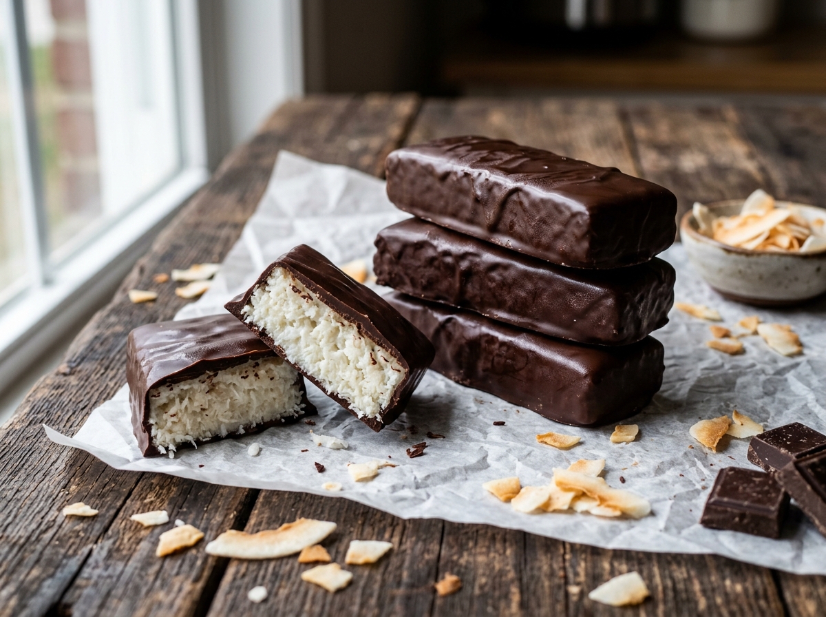 High-Protein Coconut Chocolate Bars