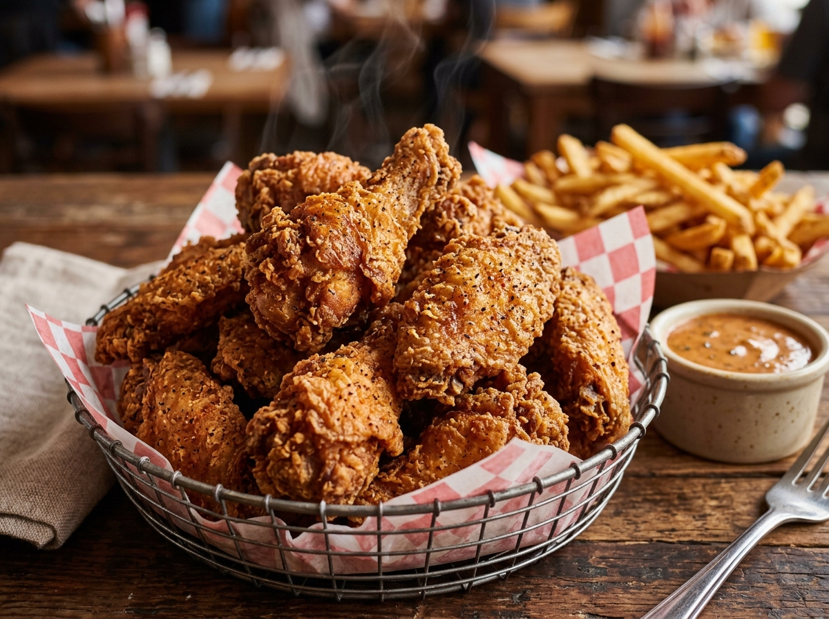 KFC-Style Crispy Fried Chicken Wings & Drumettes