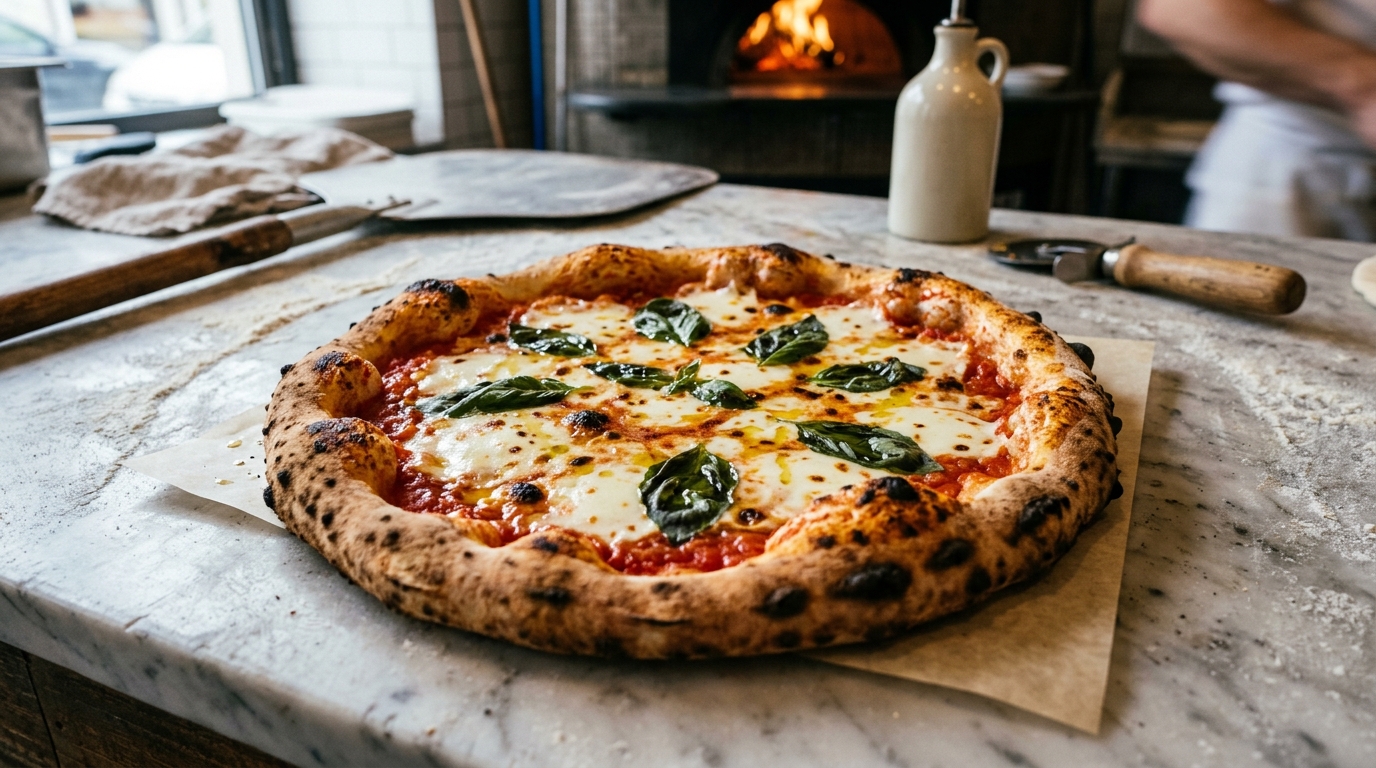 Wood-Fired Style Neapolitan Margherita Pizza