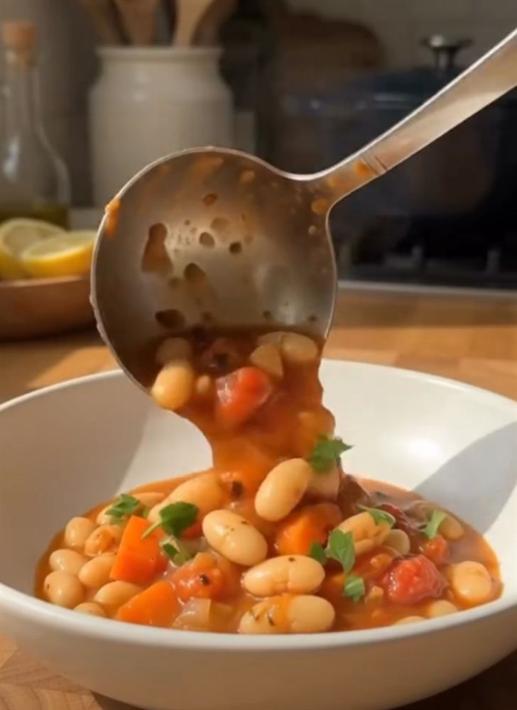 Mediterranean White Bean Stew with Lemon