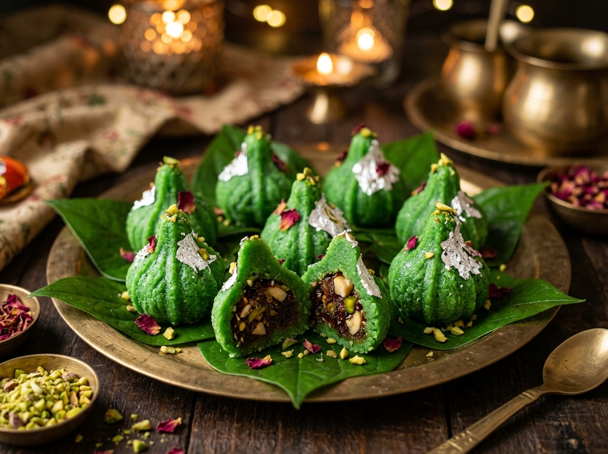 No-Cook Paan & Coconut Modak Sweets