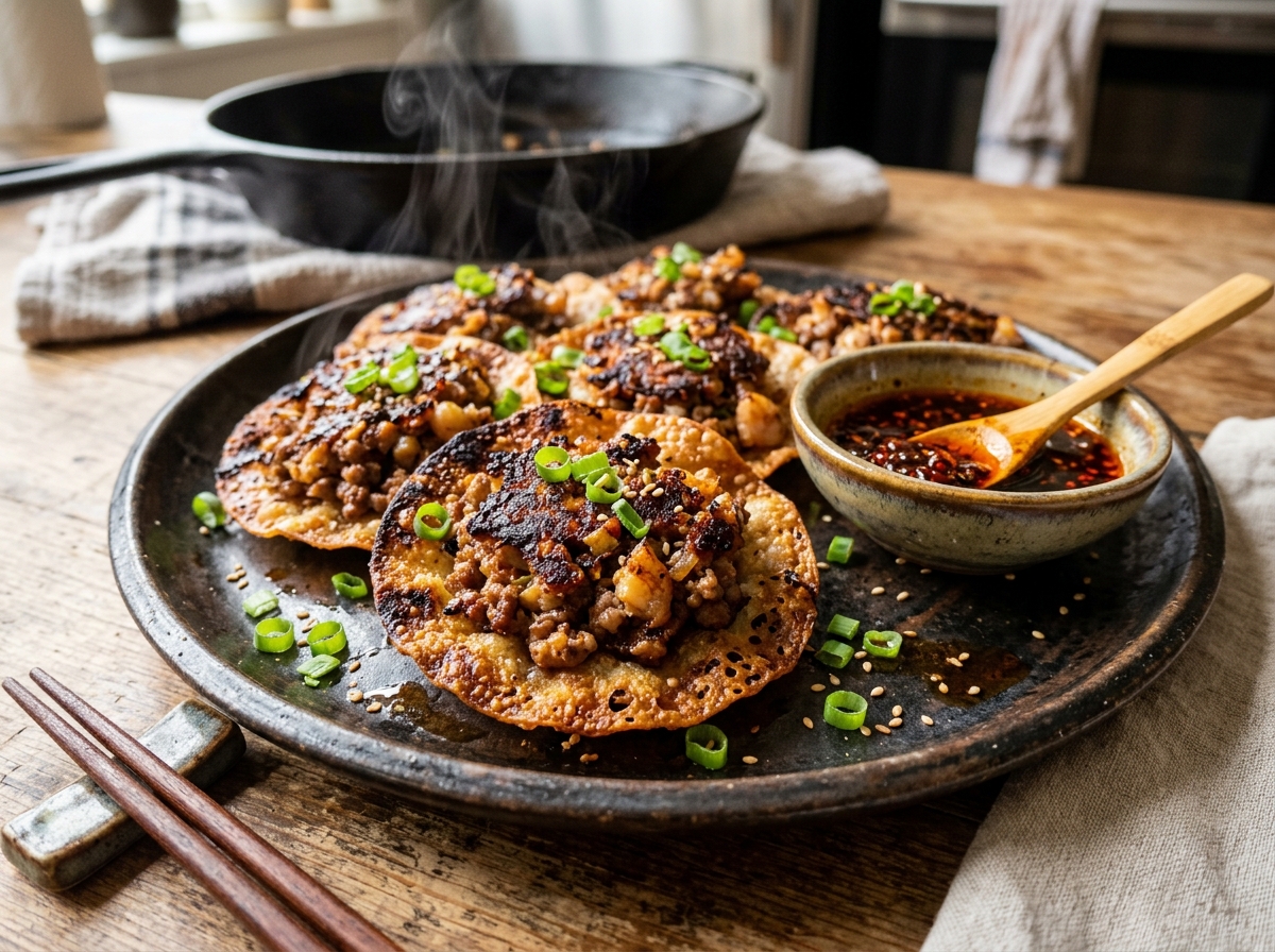 Crispy Bottom No-Fold Potsticker Dumplings