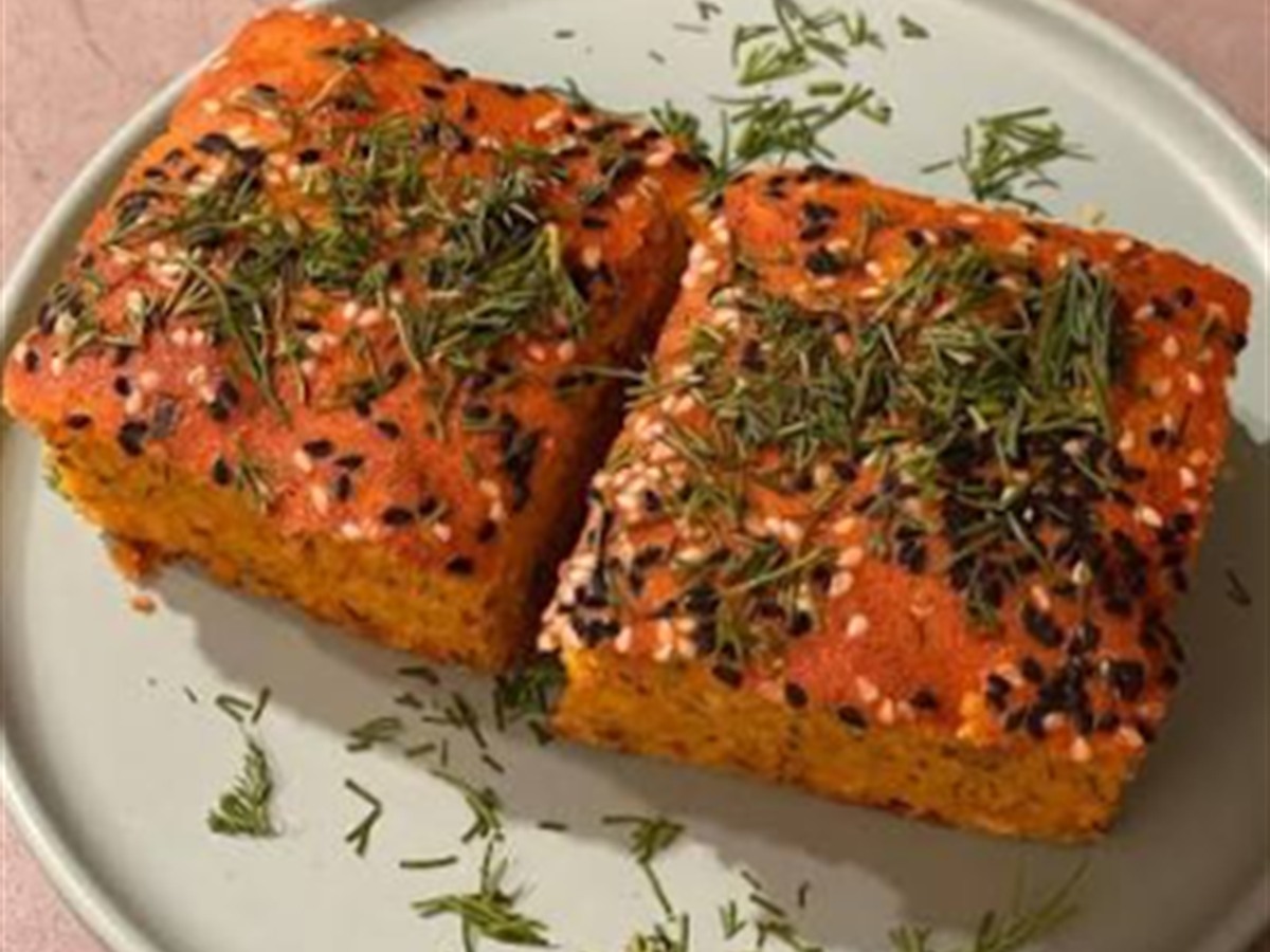 Red Lentil Veggie Cake ❤️🥕🥒