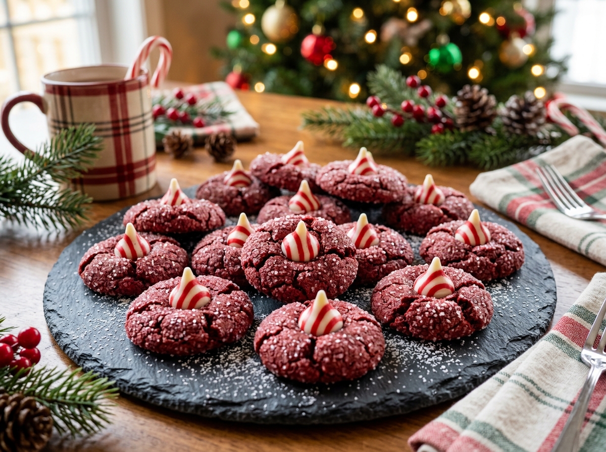 Red Velvet Blossom Cookies ❤️🍫