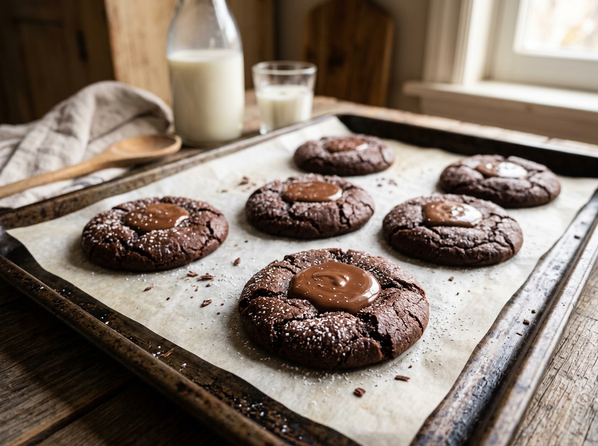 Satin Chocolate Cookies (Molten Center)