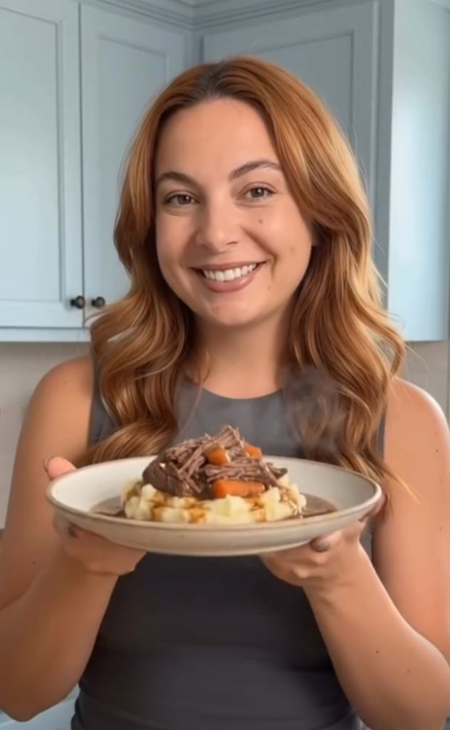 Slow-Braised Pot Roast with Creamy Mashed Potatoes