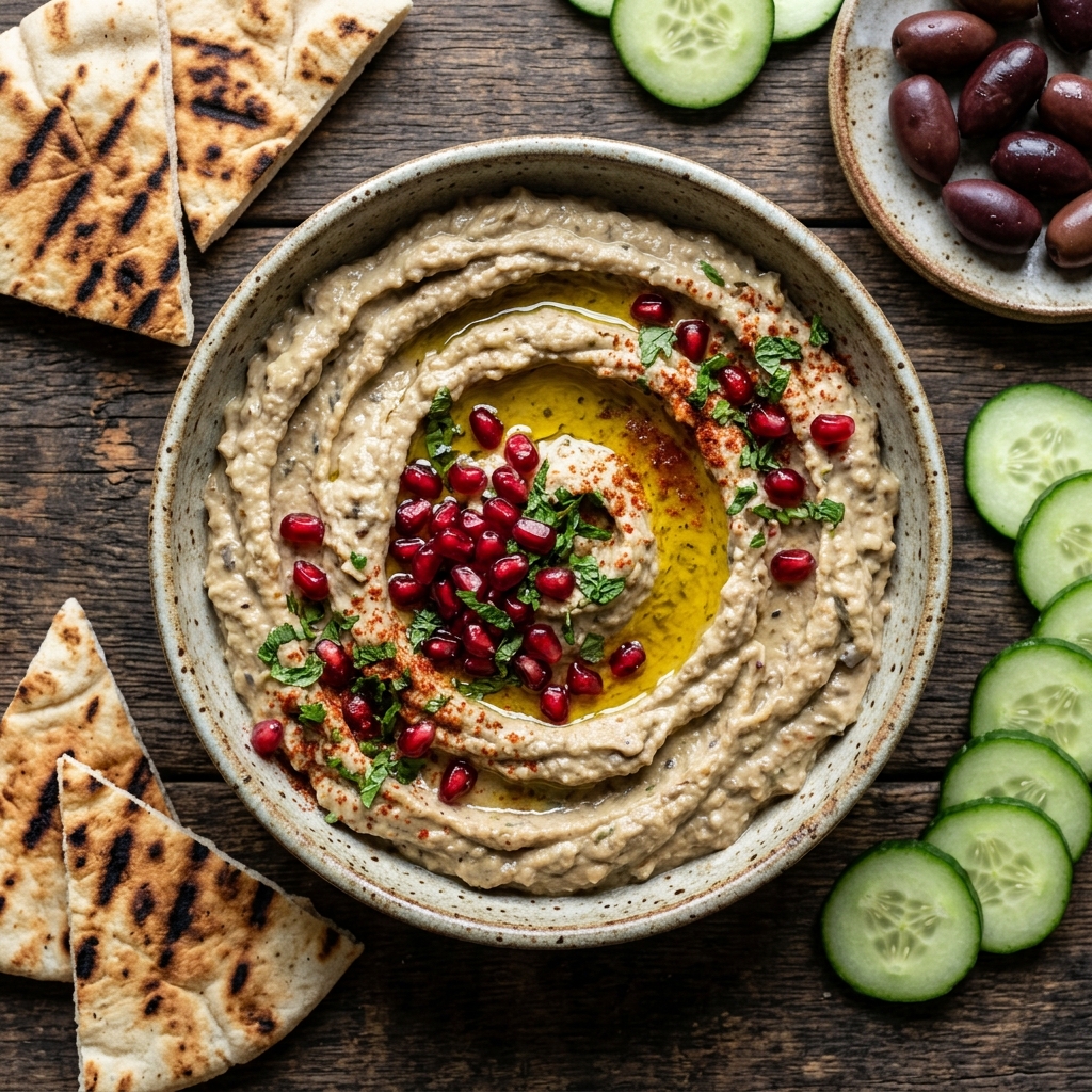 Smoky Baba Ganoush (Creamy Roasted Eggplant Dip)