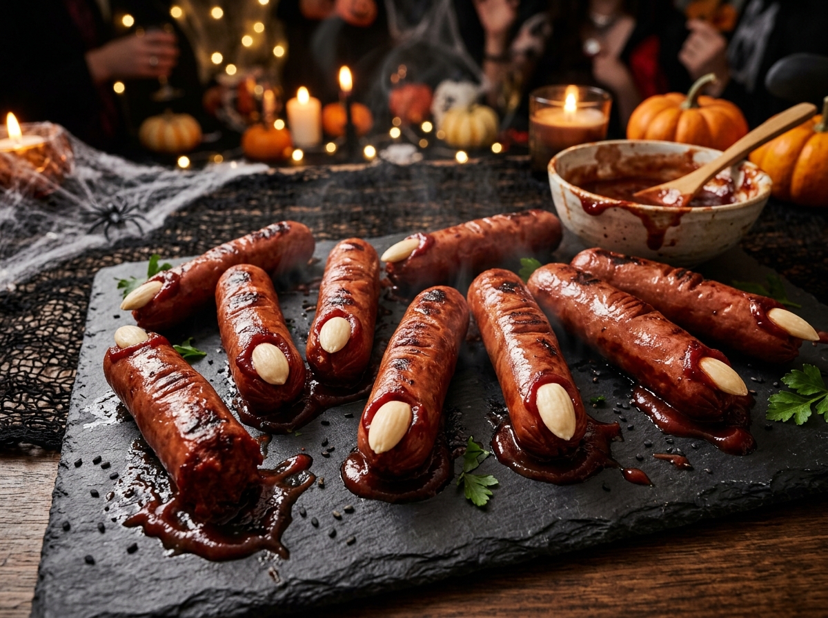 Spooky Halloween Hot Dog Severed Fingers