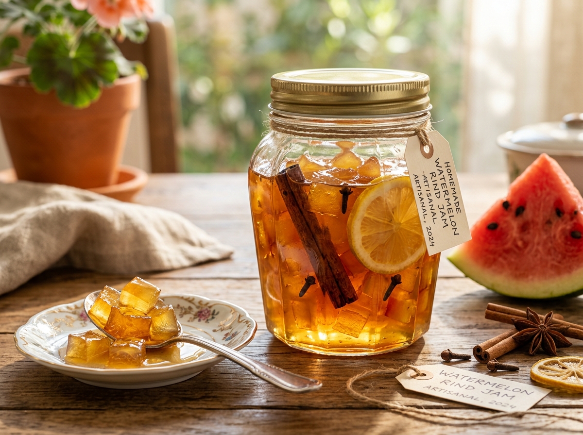 Spiced Watermelon Rind Jam